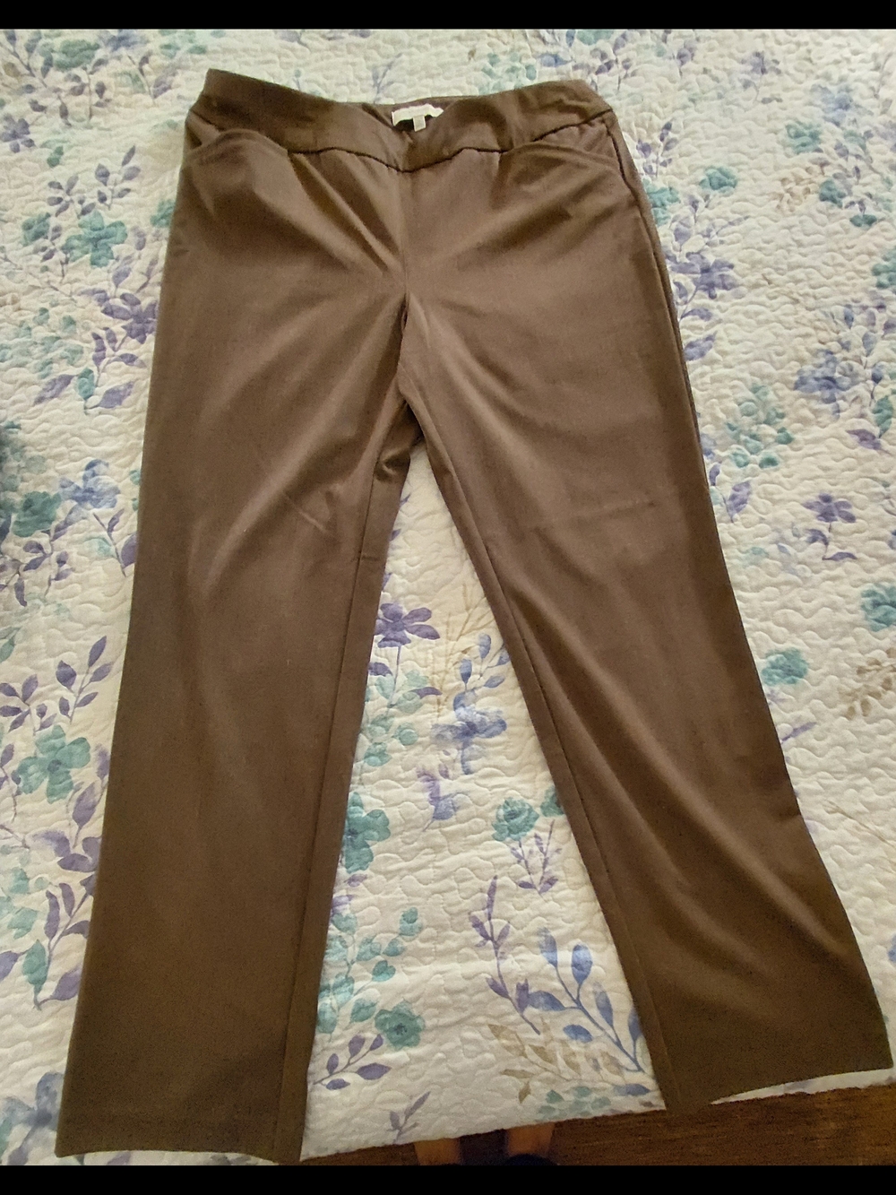 Talbots Ladies Dark Brown Straight-Leg Dress Pants
